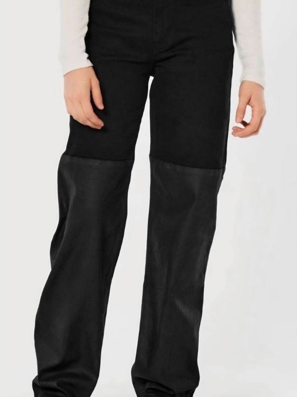 Hollister Black Two-Tone Wide-Leg Panel Jeans